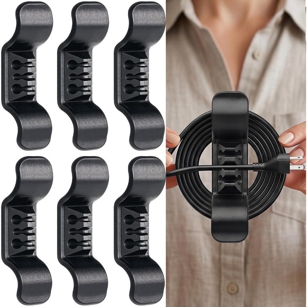6-Pack Appliance Cord Organizer Stick-On Cord Winder for  Appliances 4.9” x 1.2